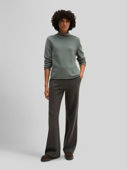 Marc O'Polo Regular Fit Rollkragenpullover aus reiner Baumwolle Aqua 1