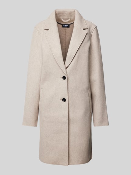 ONLY Regular Fit Mantel mit Reverskragen Modell 'CARRIE' Ecru Melange 2