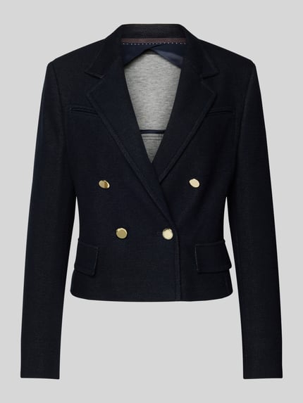 Produktfoto, Blazer mit Reverskragen von Windsor aus Katoenmix, Regular fit, knoopsluiting, borstzakken, klepzakken, donkerblauw