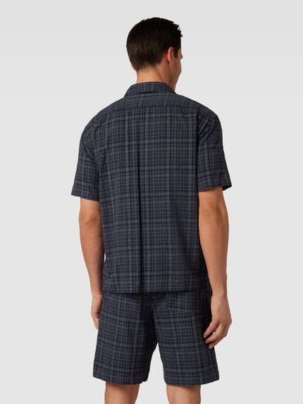 Jake*s Studio Men Regular Fit Freizeithemd mit Karomuster Marine 5