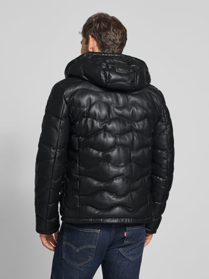 Blauer USA Kurtka skórzana z naszywką z logo model ‘DROHAN’ Czarny 5