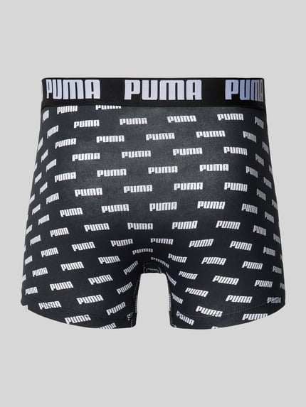 PUMA Bokserki z elastycznym pas z logo w zestaw 2 szt. Czarny 3