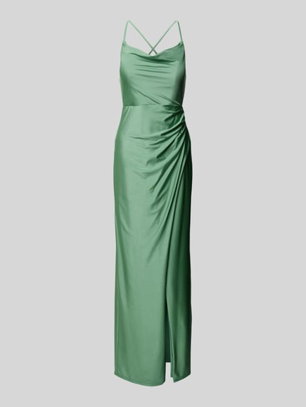 VM by Vera Mont Tailliertes Abendkleid mit Wasserfall-Ausschnitt Hellgruen 2