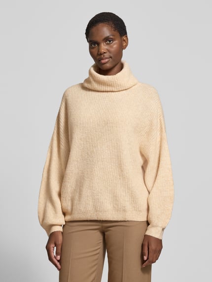 GUIDO MARIA KRETSCHMER WOMAN Oversized gebreide pullover met col, model 'Insa' Beige - 4