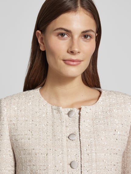 Emporio Armani Regular Fit Blazer mit Woll-Anteil Sand 3