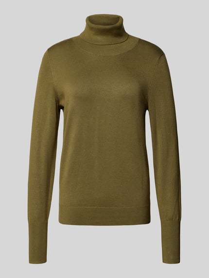 Jake*s Collection Regular Fit Rollkragenpullover in Strick-Optik Oliv 2