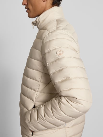 Save The Duck Gewatteerd jack met tweewegrits model 'ERION' Beige - 3