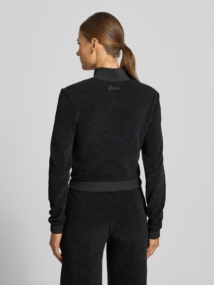 GUESS Activewear Slim fit sweatjack met opstaande kraag model 'LAUDOMIA' Zwart - 5