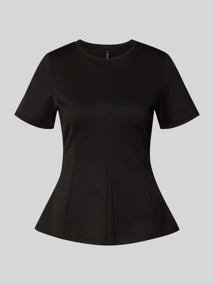 VERO MODA Shaped Fit T-Shirt mit Viskose-Anteil Modell 'ABBY' Black 2
