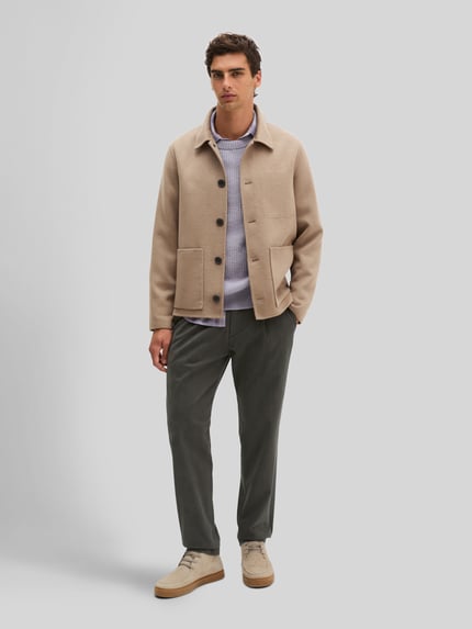 Marc O'Polo Hemdjacke mit aufgesetzten Taschen Camel 1