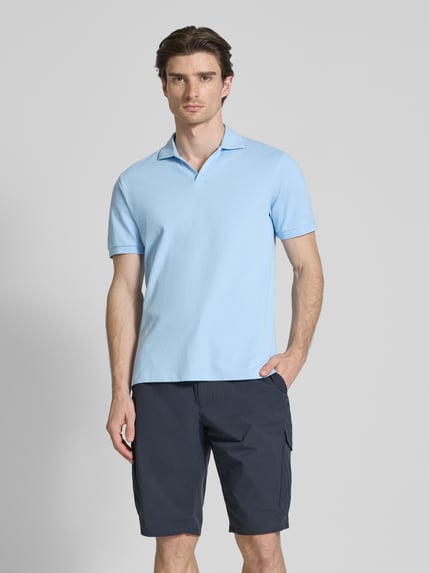 MC2 Saint Barth Regular Fit Poloshirt mit V-Ausschnitt Modell 'CHARLES' Hellblau 4