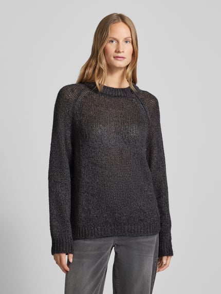 MAX&Co. Sweter z dzianiny z okrągłym dekoltem model ‘PARIDE’ Ciemnoszary 4
