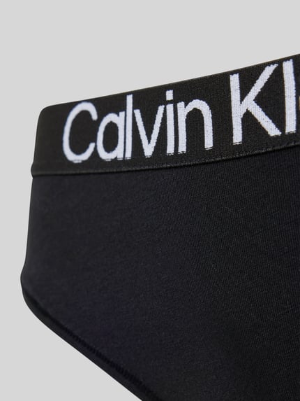 Calvin Klein Underwear Slip met label in band, model 'MAX' Zwart - 2