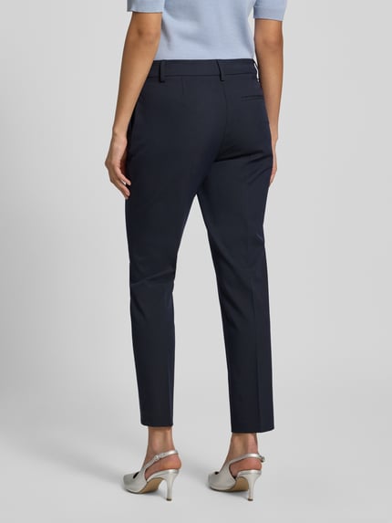 Christian Berg Woman Selection Slim fit stoffen broek met verkort model Marineblauw - 5
