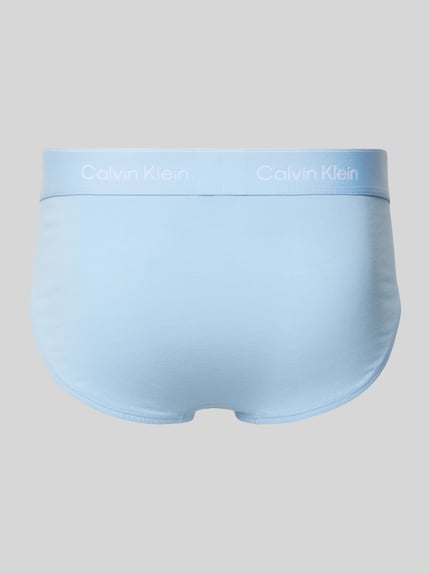 Calvin Klein Underwear Slip mit elastischem Label-Bund im 3er-Pack Blau 3