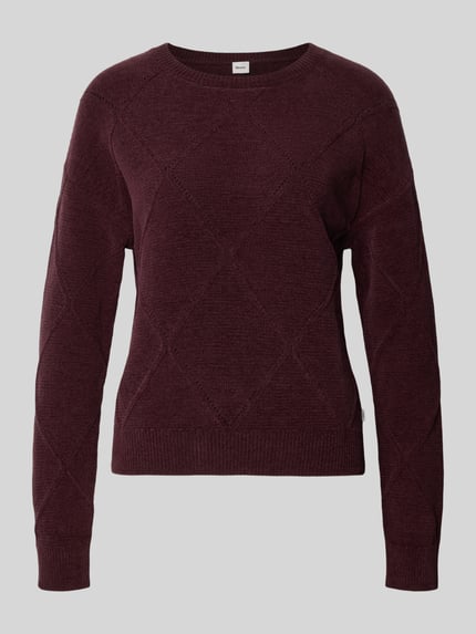 Brax sweter w kroju regular fit z mieszanki bawełny model 'LISA' Bordowy 2