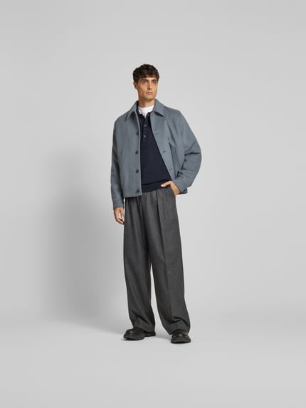 Closed Overhemdjack met platte kraag Blauw - 1