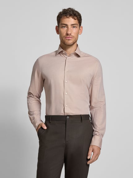 OLYMP Modern fit zakelijk overhemd met kentkraag, model 'Global' Zand - 4
