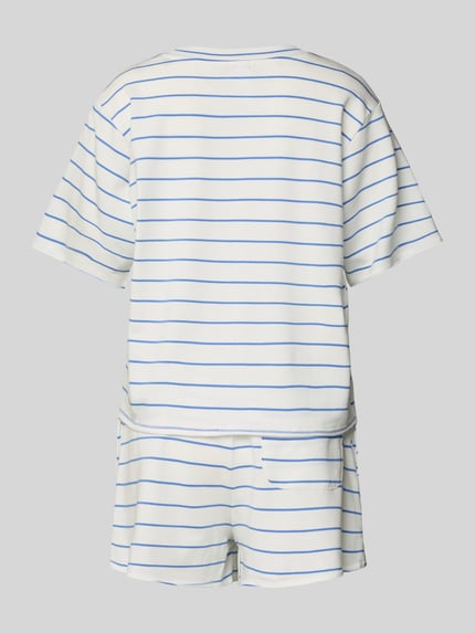 Polo Ralph Lauren Pyjama met logostitching en elastische band met logo Offwhite - 3