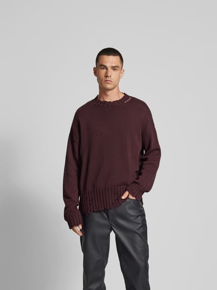 Marni Pullover met gaatjesmotief Bordeaux - 4