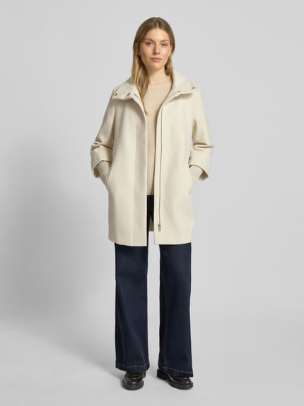 Christian Berg Woman Selection Loose Fit Mantel mit Woll-Anteil Offwhite 1