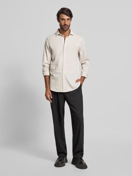 Armani Exchange Regular Fit Freizeithemd mit Haifischkragen Stein 1
