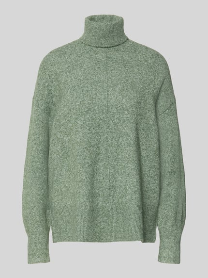 VERO MODA Golf o kroju regular fit z bocznymi rozcięciami model ‘DOFFY’ Trzcinowy melanż 2
