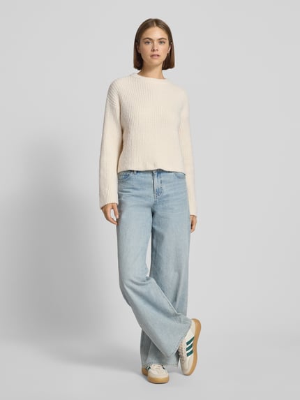 REVIEW Gebreide pullover met structuurmotief Offwhite - 1
