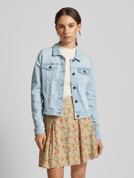 NOISY MAY® Jeansjack met klepzakken, model 'DEBRA' Lichtblauw - 4