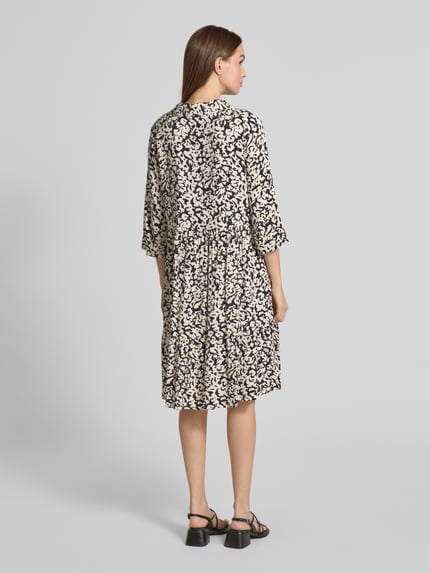 OPUS Knielanges Kleid im Stufen-Look Modell 'Walari' BLACK 5