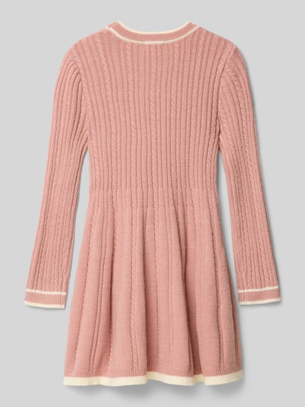 Mayoral Kleid mit Zopfmuster Rosa 3