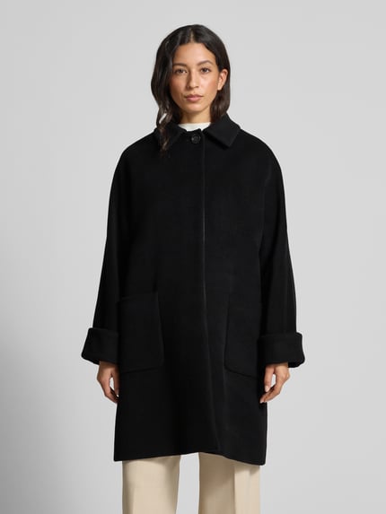 ICONS Cinzia Rocca Wollmantel aus Woll-Kaschmir-Mix Black 4