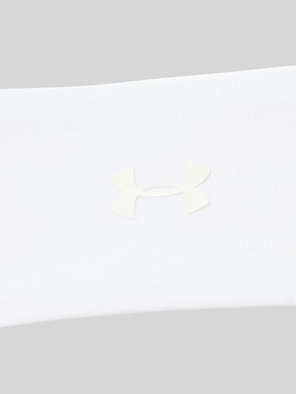 Productfoto, Slim Fit Bralette mit Spaghettiträgern van Under Armour, witte elastische materiaalmix, dames bralette met rugdecolleté