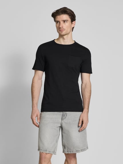 s.Oliver RED LABEL Regular fit T-shirt van puur katoen Zwart - 4