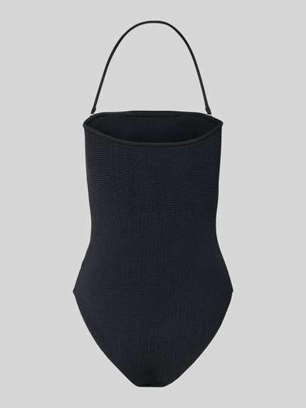 Produktfoto, Body mit Neckholder van Seafolly, zwart, materiaalmix met stretch, nauwsluitend model, halter