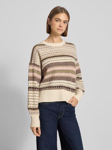 ONLY Regular Fit Strickpullover mit überschnittenen Schultern Modell 'ARIANNE' Rosa 4