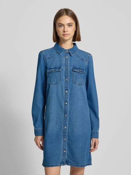 ONLY Oversized jeansjurk van katoenmix, model 'LISA' Jeansblauw - 4