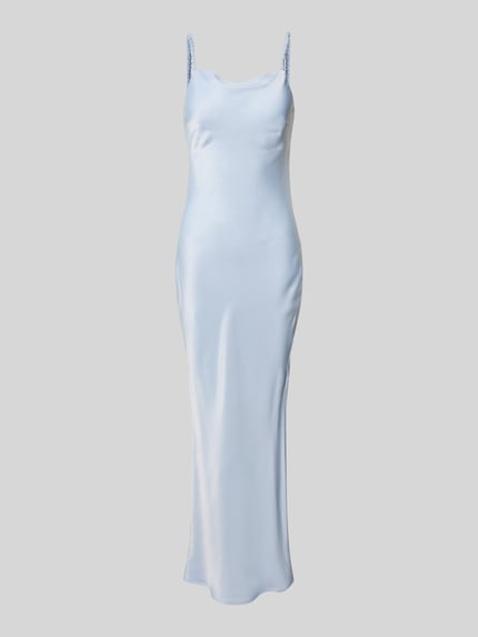 LeGer Maxikleid mit Wasserfall-Ausschnitt Modell 'Antonie' Hellblau 2