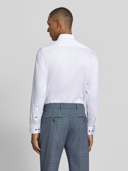 Seidensticker Slim Fit Businesshemd mit Kontrast-Innenkragen Weiss 5