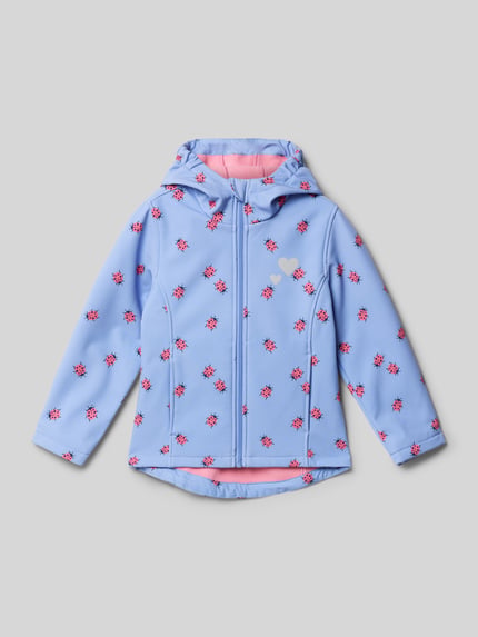 Tom Tailor Kurtka softshell o kroju regular fit z odblaskowymi elementami Błękitny 1