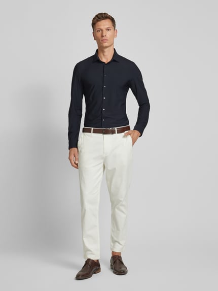 Jake*s Super Slim fit zakelijk hemd met knoopsluiting Zwart - 1