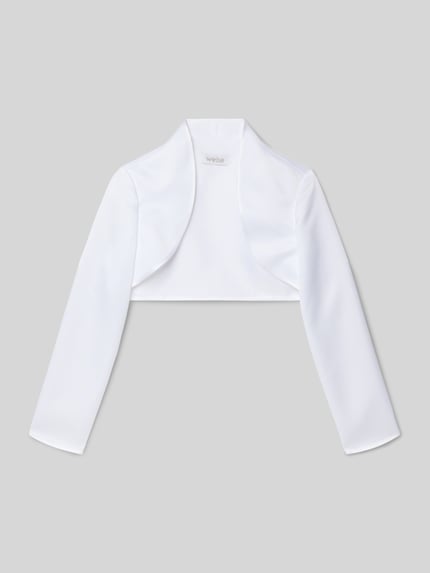 Weise Bolero mit Stehkragen Weiss 1