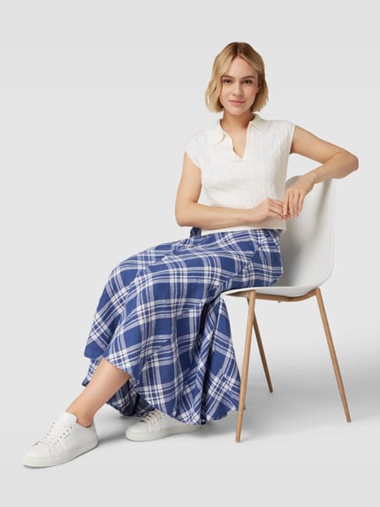 Polo Ralph Lauren Pullunder aus Baumwoll-Mix mit Kaschmir-Anteil Ecru 1