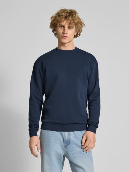 JACK & JONES Bluza z okrągłym dekoltem model ‘BRADLEY’ Ciemnoniebieski 4