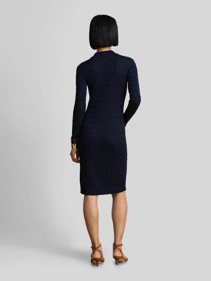 Lauren Ralph Lauren Slim Fit Strickkleid aus Baumwoll-Viskose-Mix Marine 5