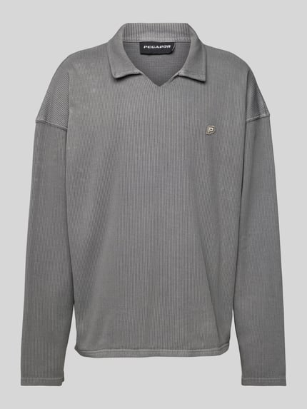 PEGADOR Longsleeve mit V-Ausschnitt Taupe 2