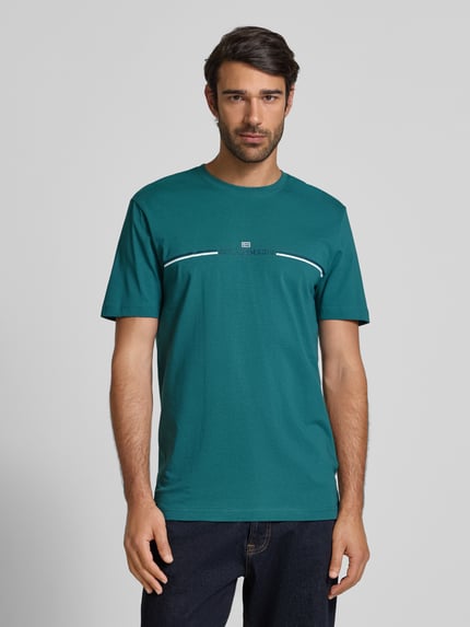 Christian Berg Men T-shirt z okrągłym dekoltem Metaliczny zielony 4