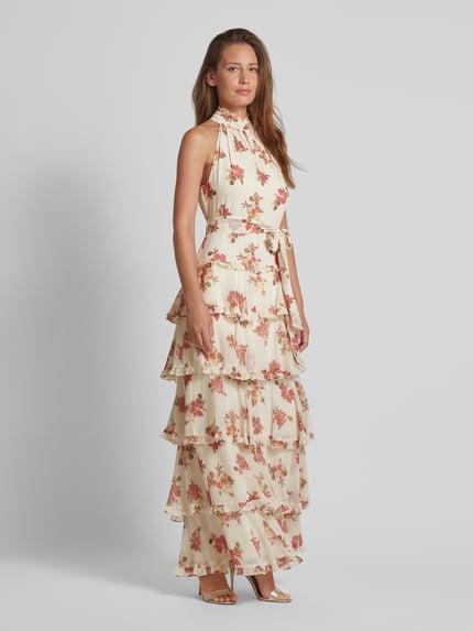 Lauren Ralph Lauren Avondjurk met ruches, model 'SANURA' Offwhite - 1