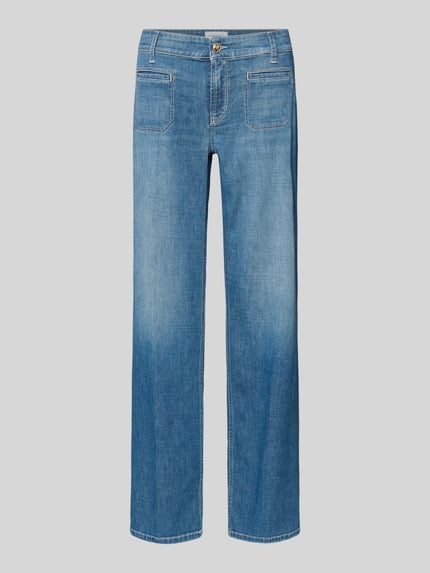 CAMBIO Wide Leg Jeans aus Baumwoll-Mix Modell 'TESS' Jeansblau 2