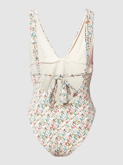 Tommy Hilfiger Badeanzug mit Allover-Muster Offwhite 3